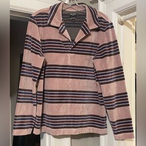 Todd Snyder Velour Montauk Polo Shell Pink Size S